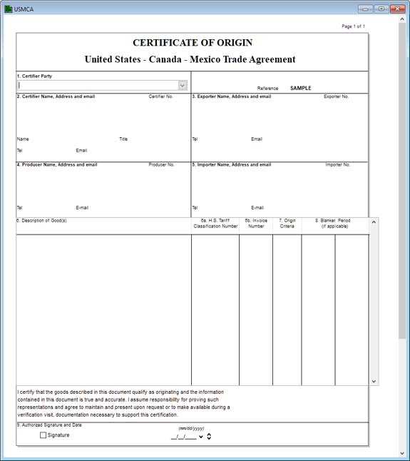 us customs invoice template