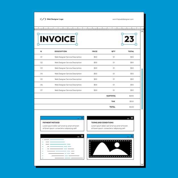 web designer invoice template