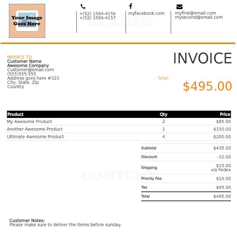 woocommerce edit invoice template