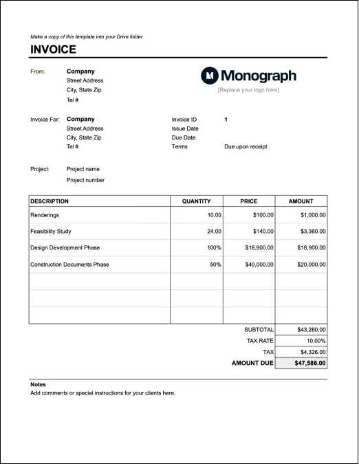 workshop invoice template