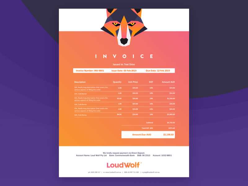 xero invoice template design