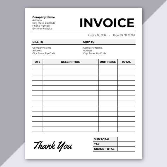 microsoft access invoice template