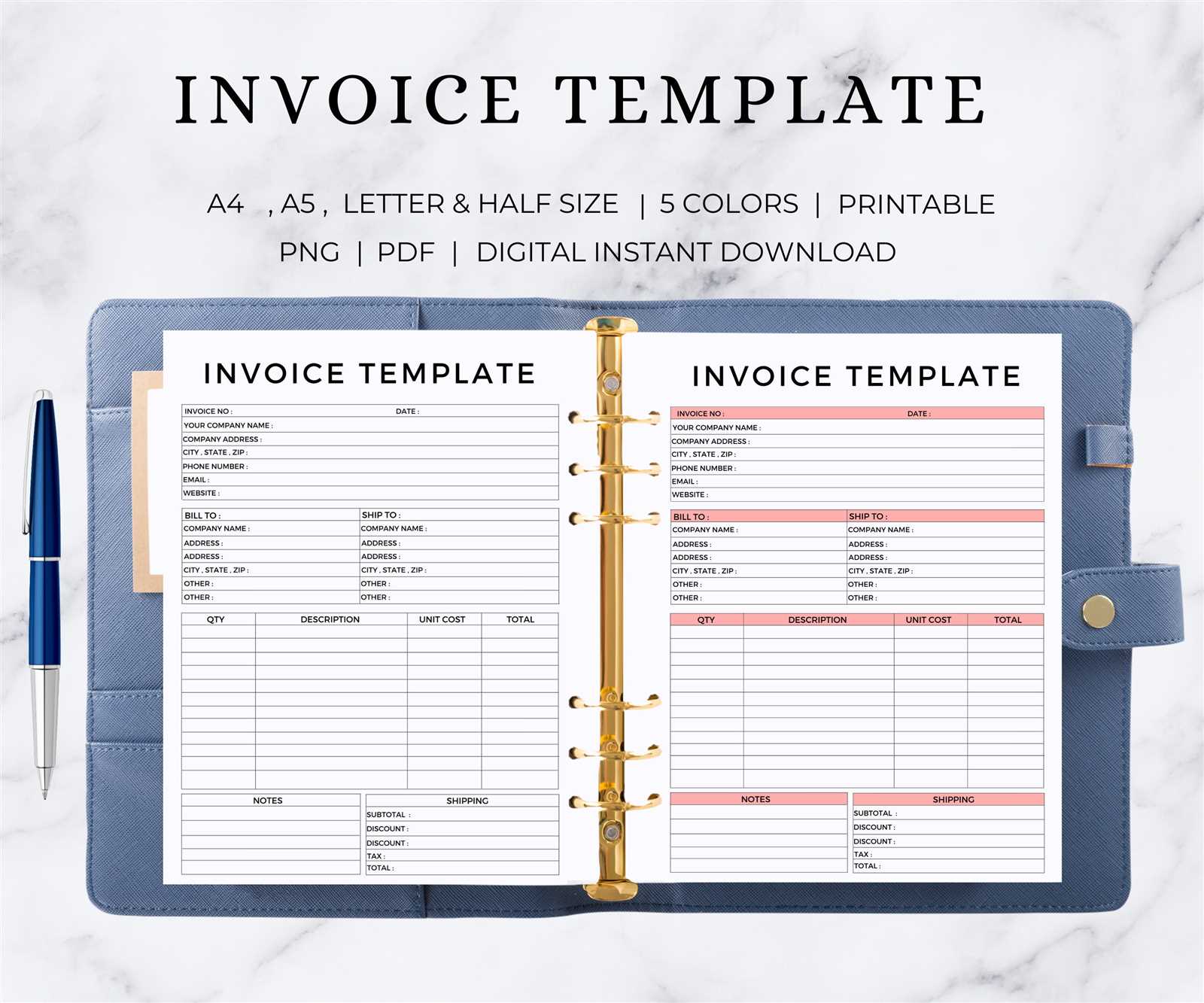 adams invoice template