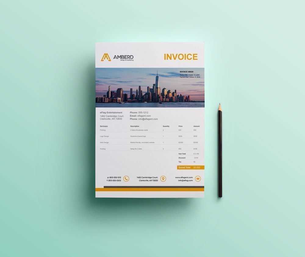 adobe illustrator invoice template free