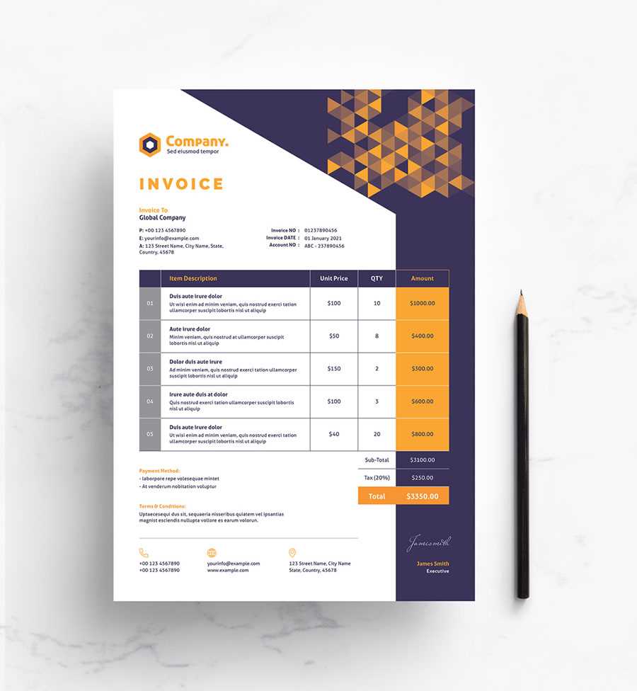 adobe invoice template pdf