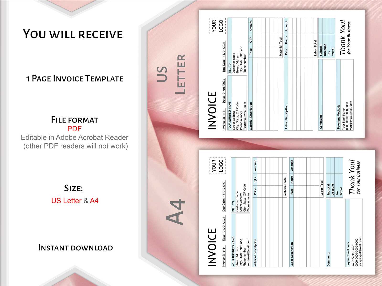 adobe pdf invoice template