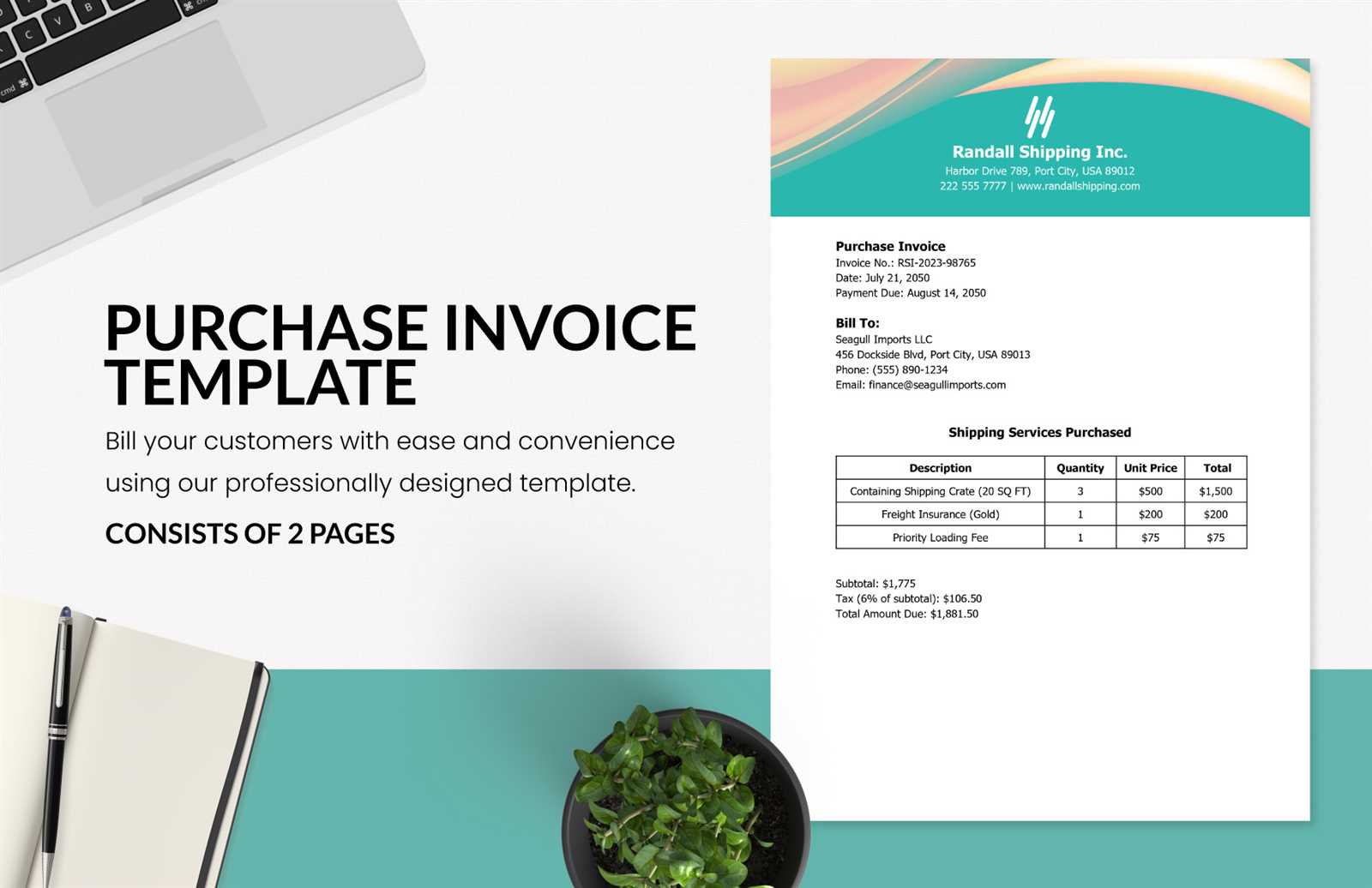 adobe xd invoice template