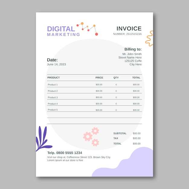 advertising agency invoice template