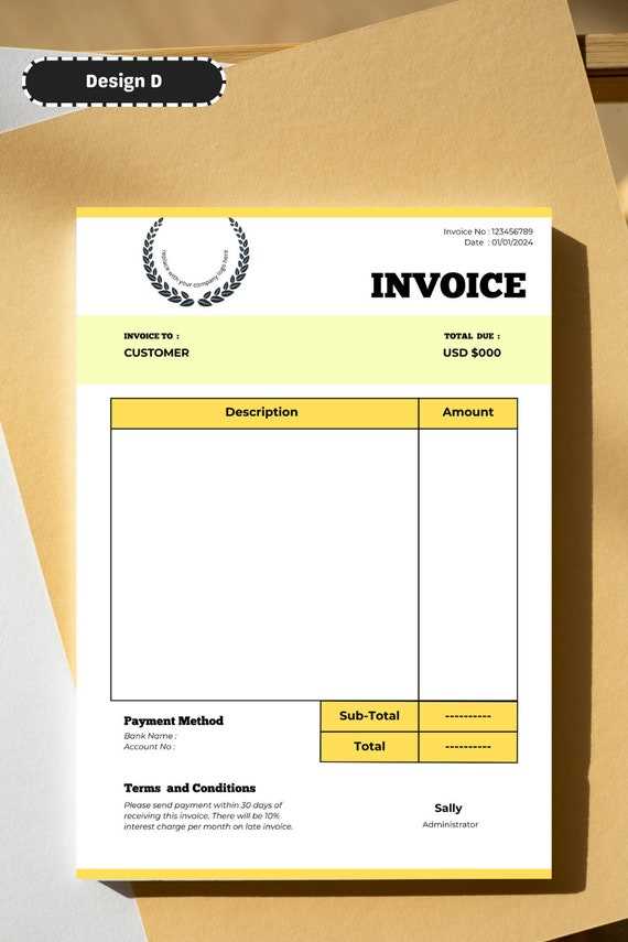 invoice home template