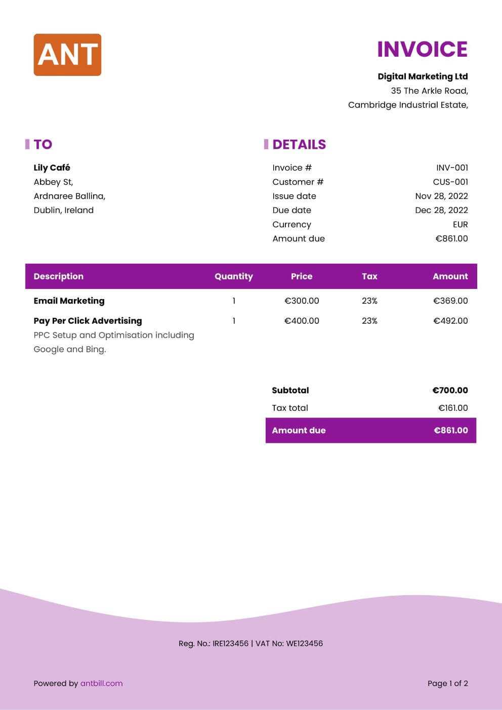 affinity publisher invoice template