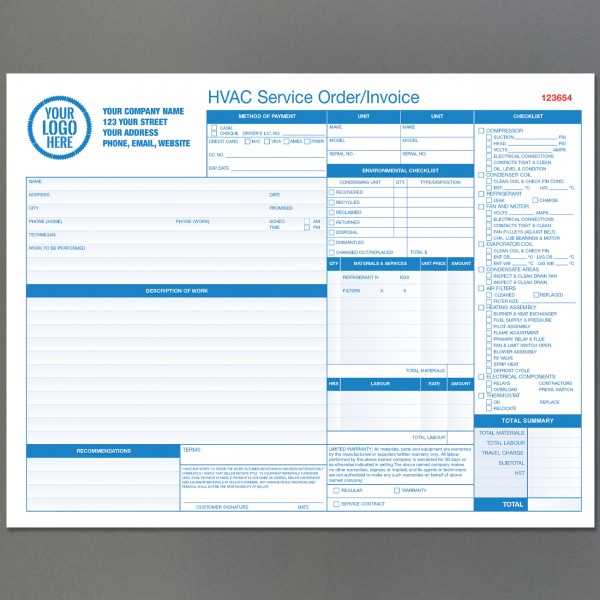 air conditioning invoice template