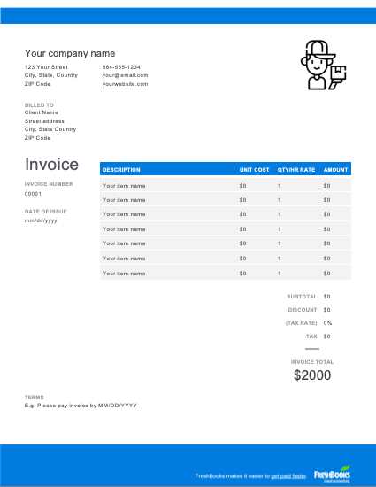 chauffeur invoice template