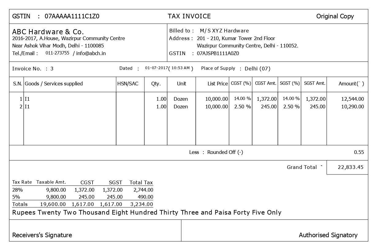 busy invoice template