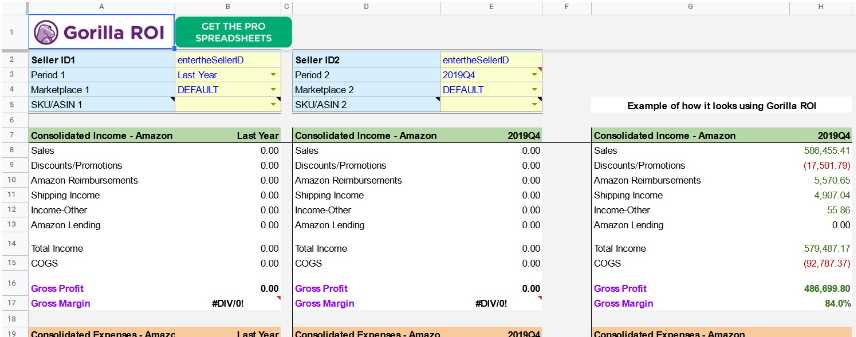 amazon invoice template excel