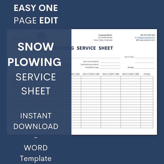 free snow removal invoice template