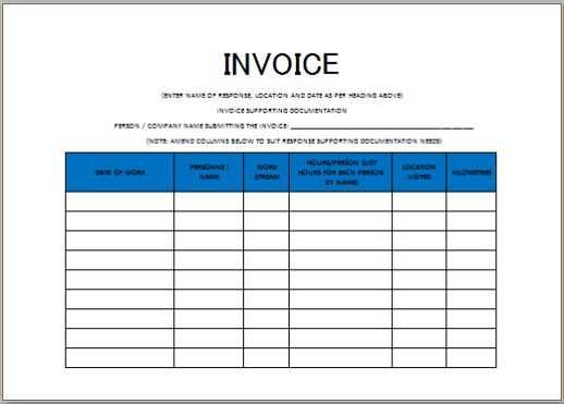 freelance contractor invoice template