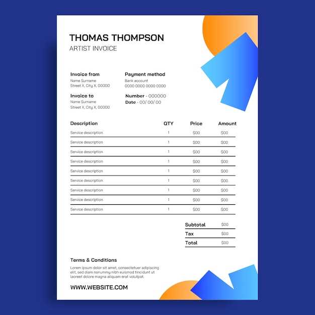 art invoice template