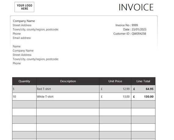 automated invoice excel template