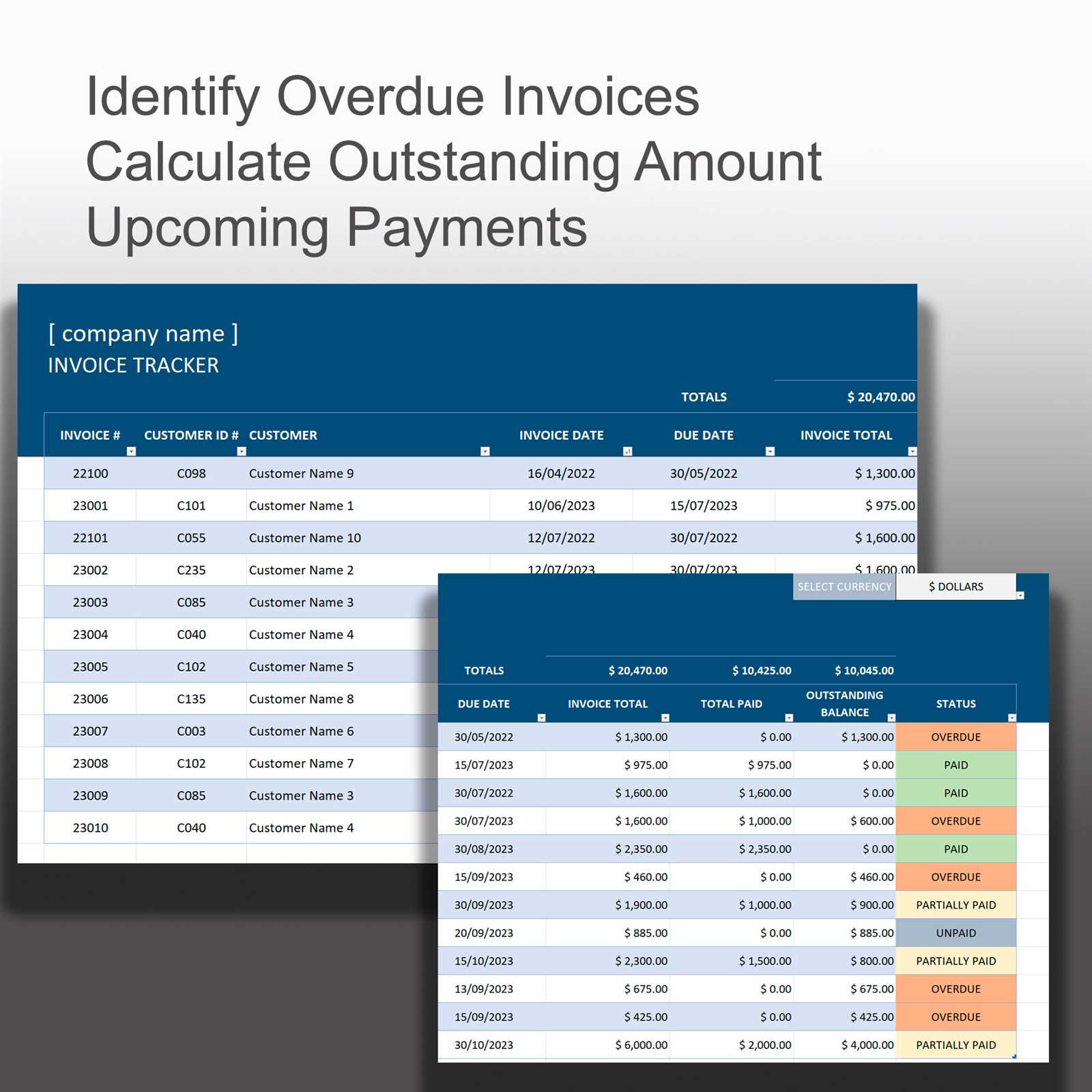 invoice and statement template excel