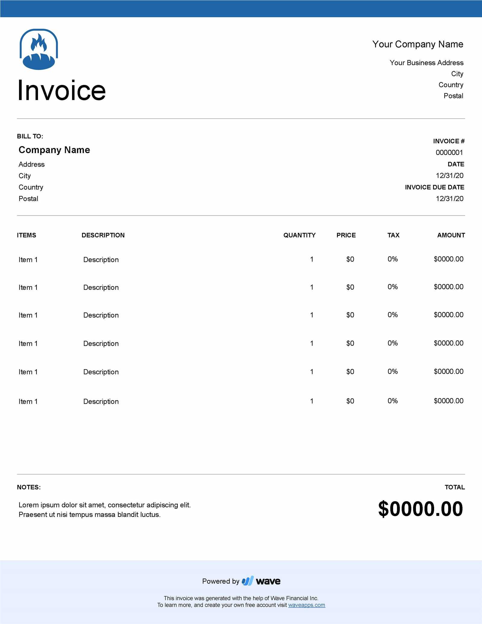 bakery invoice template excel