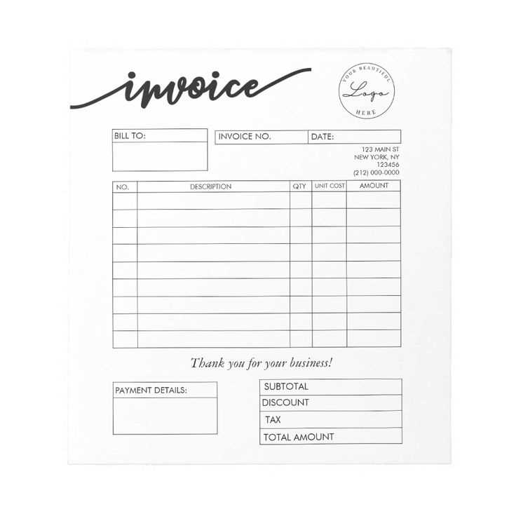 baking invoice template