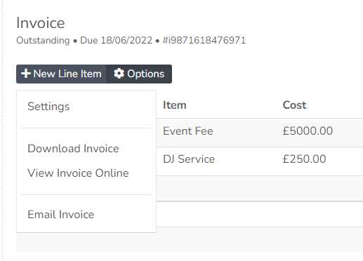 band performance invoice template