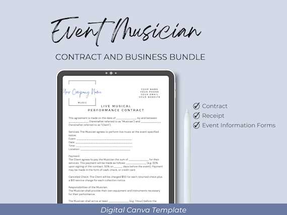 band performance invoice template