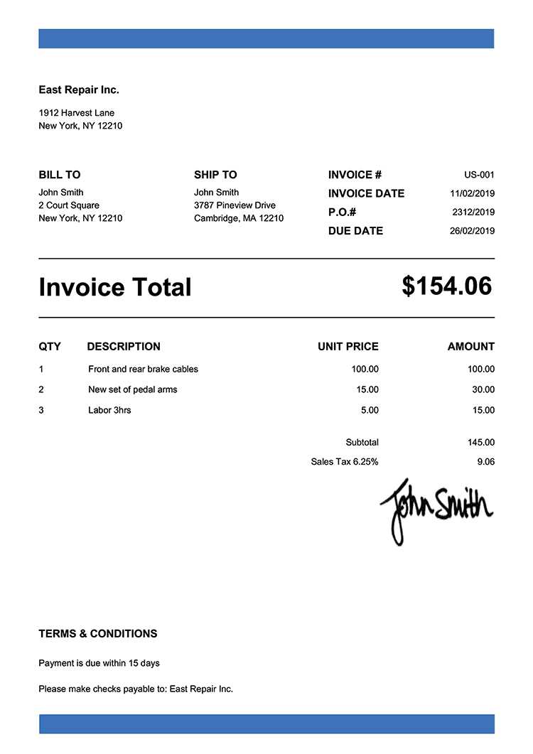 basic business invoice template