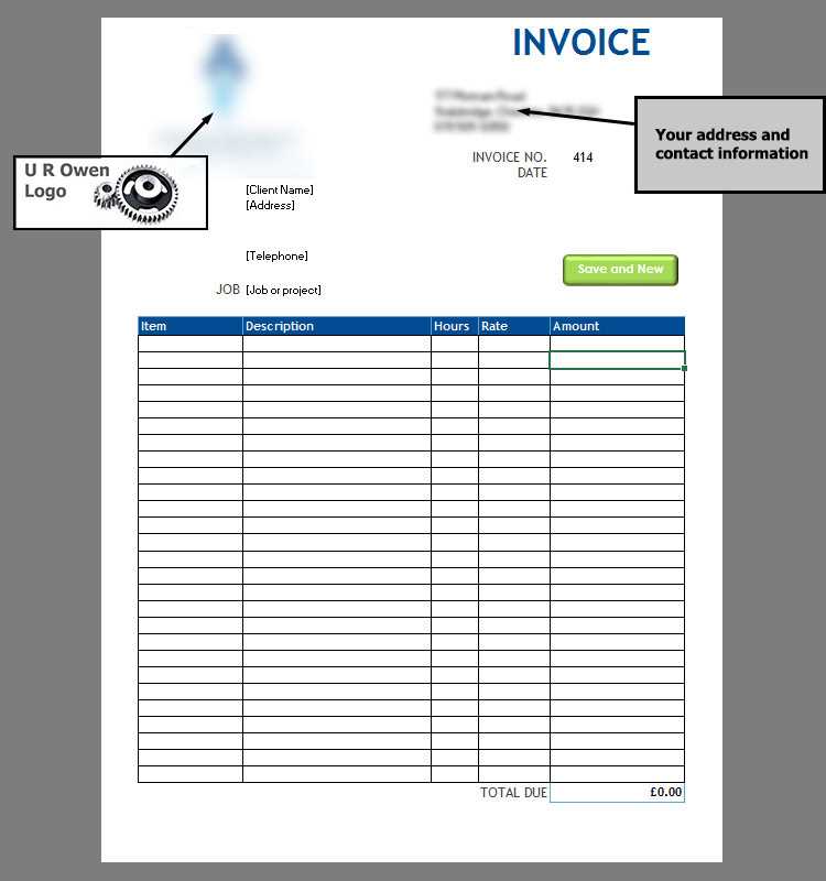 basic invoice template uk word