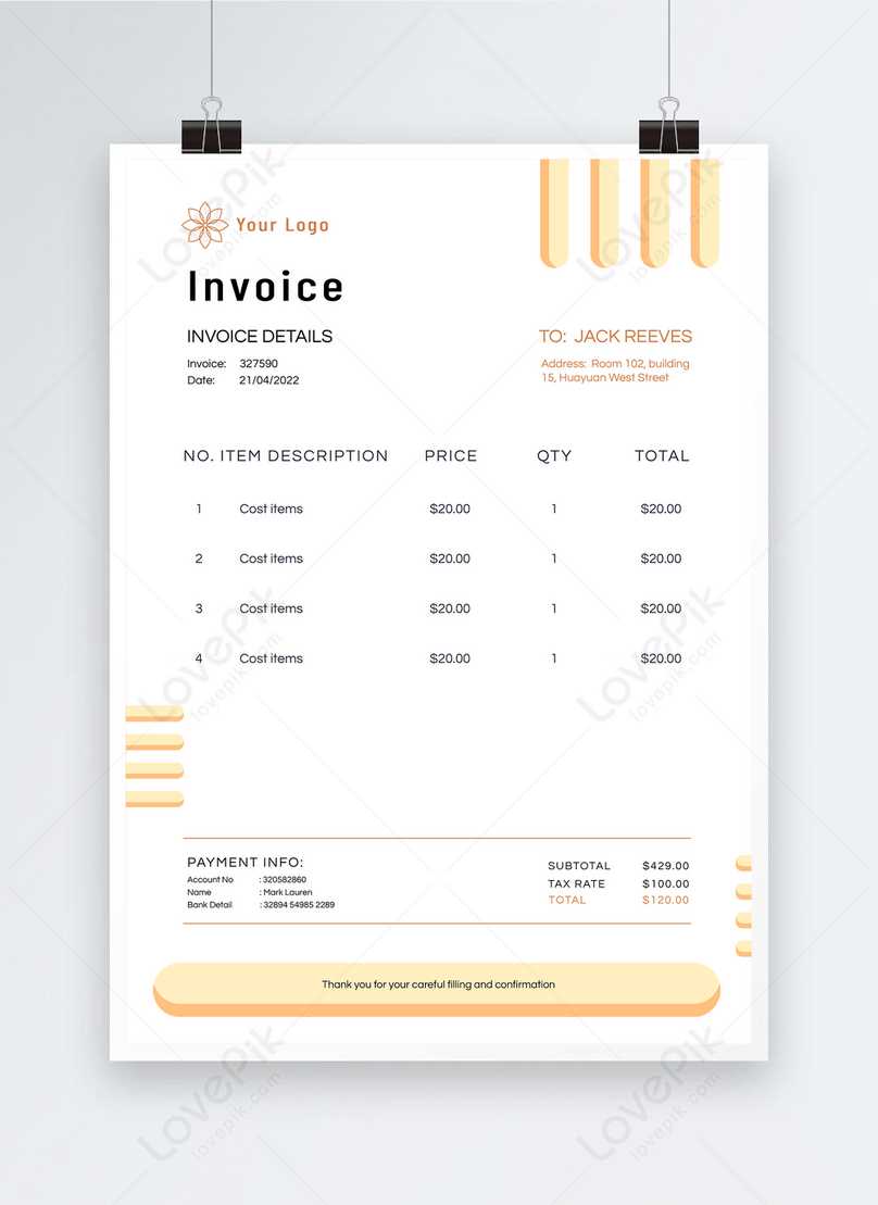 beauty invoice template