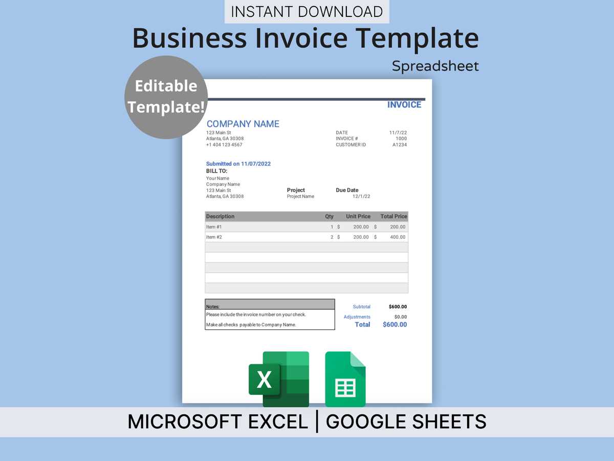 best invoice template excel