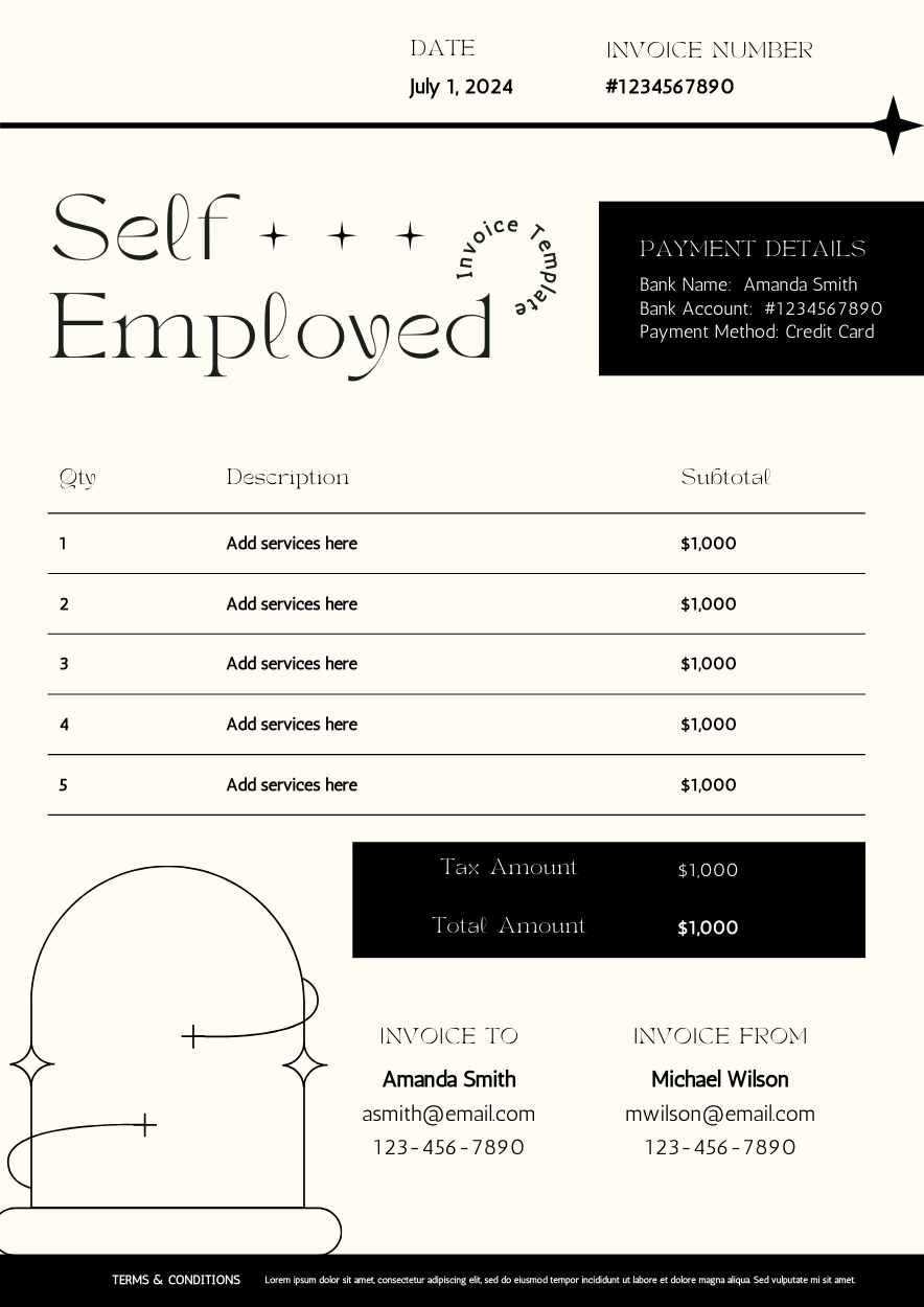 self employed invoice template download