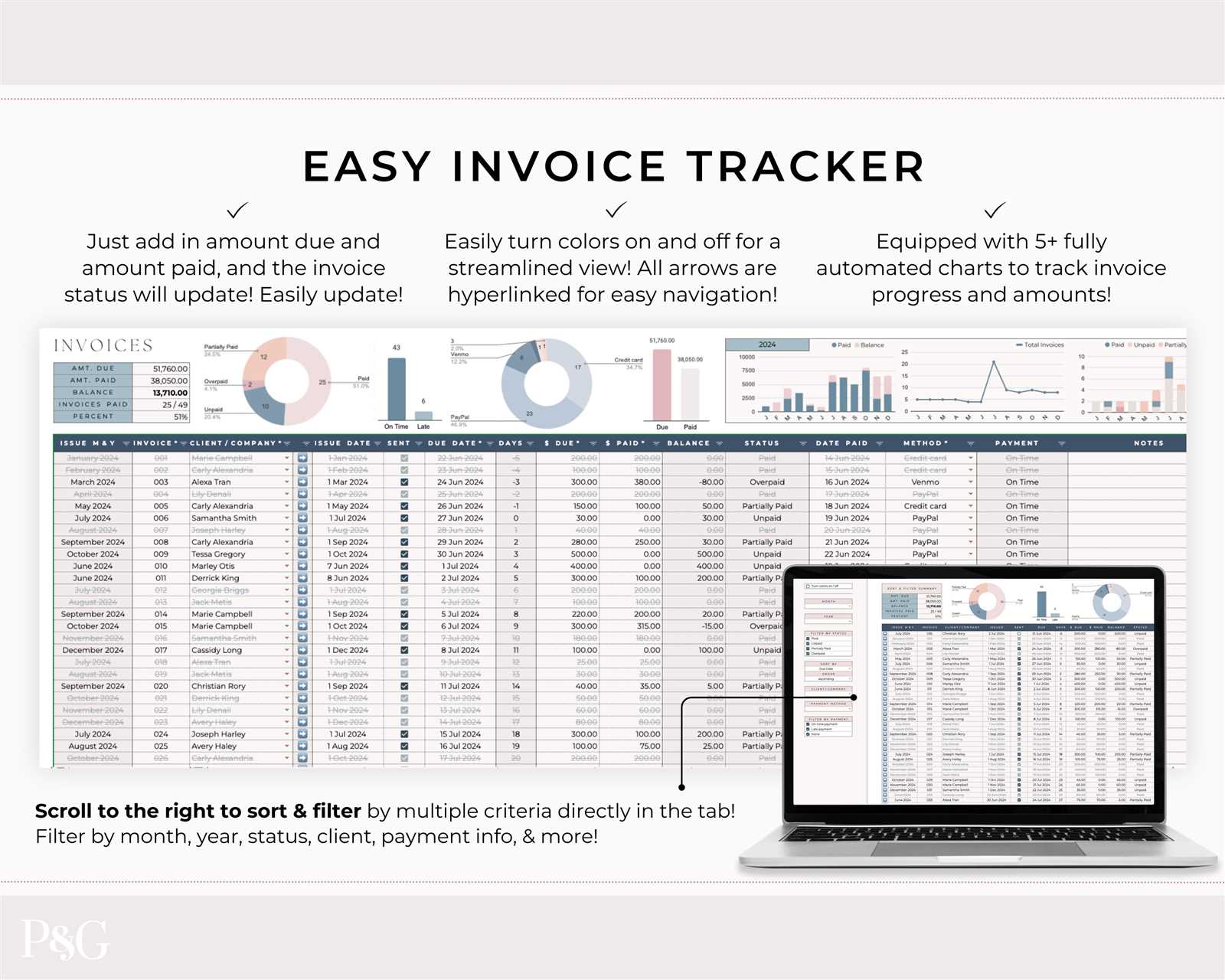 client invoice tracker template