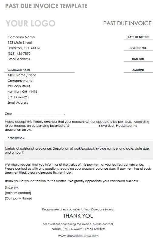 blank free invoice template