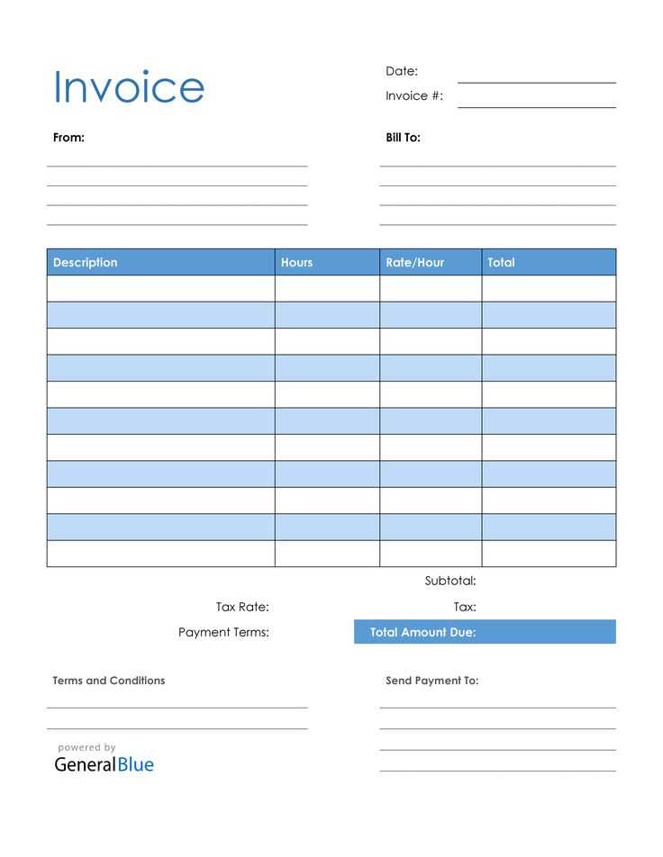 invoice templates free for word