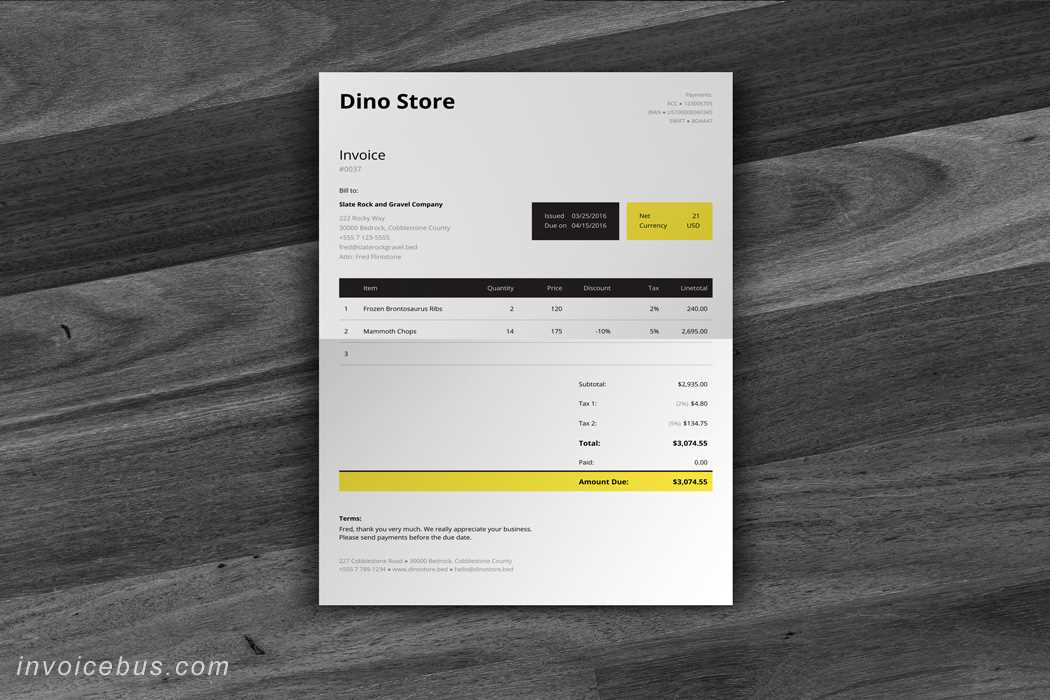 bootstrap 5 invoice template