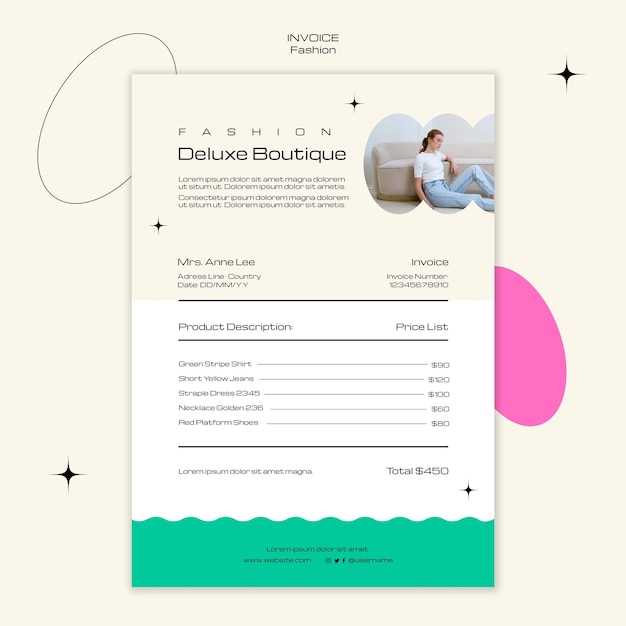 boutique invoice template