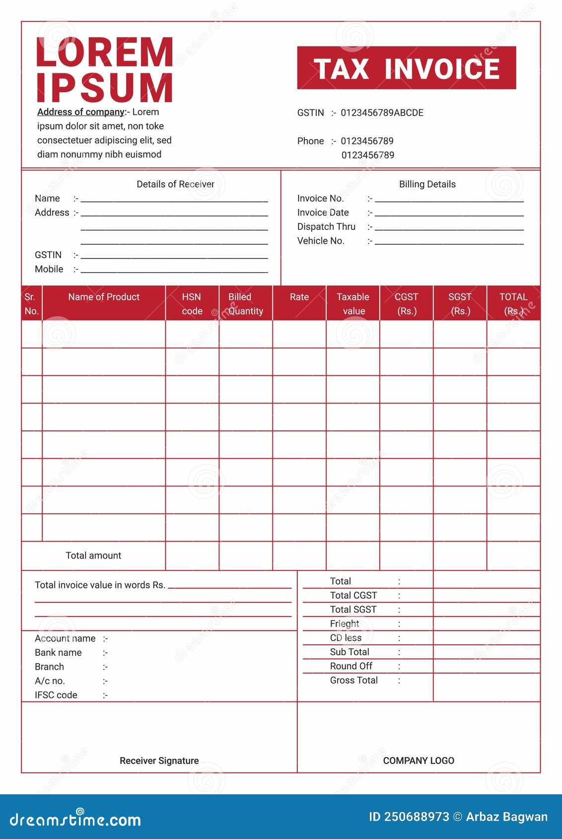 government invoice template