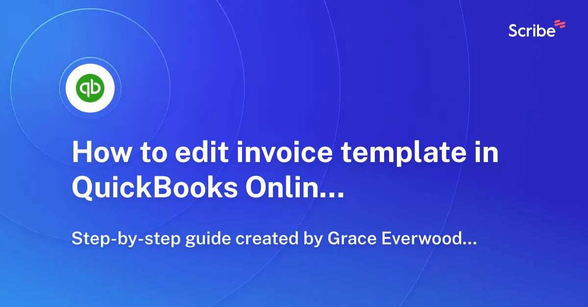 how to edit invoice template in quickbooks online