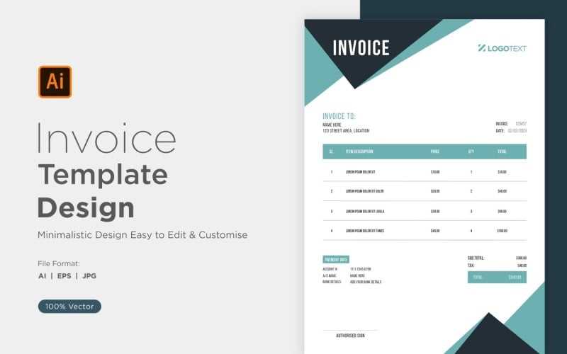 modern invoice design template