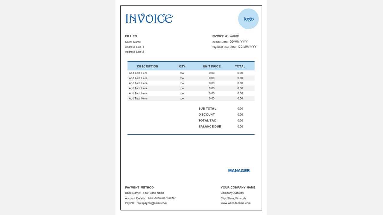 how to make your own invoice template