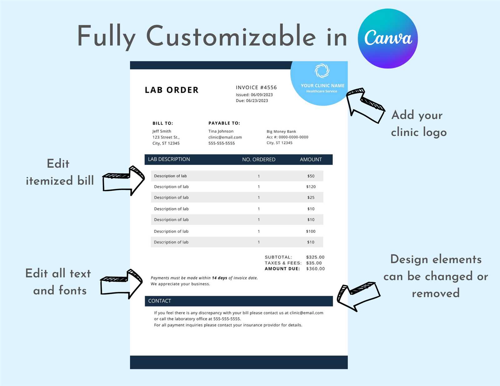 chiropractic invoice template