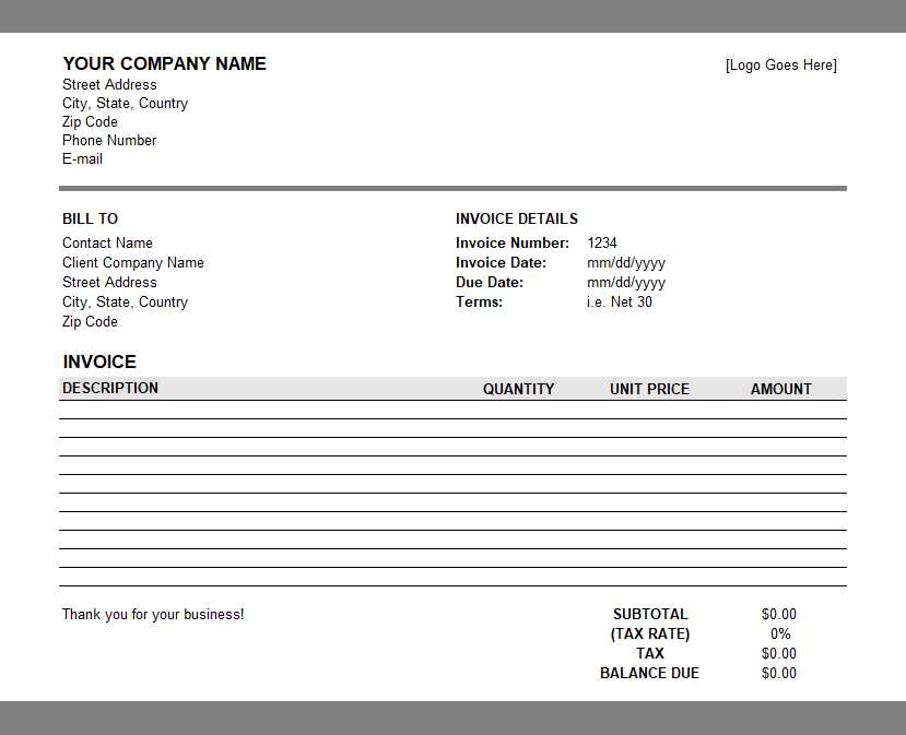 party invoice templates