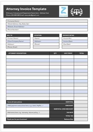 client invoice template