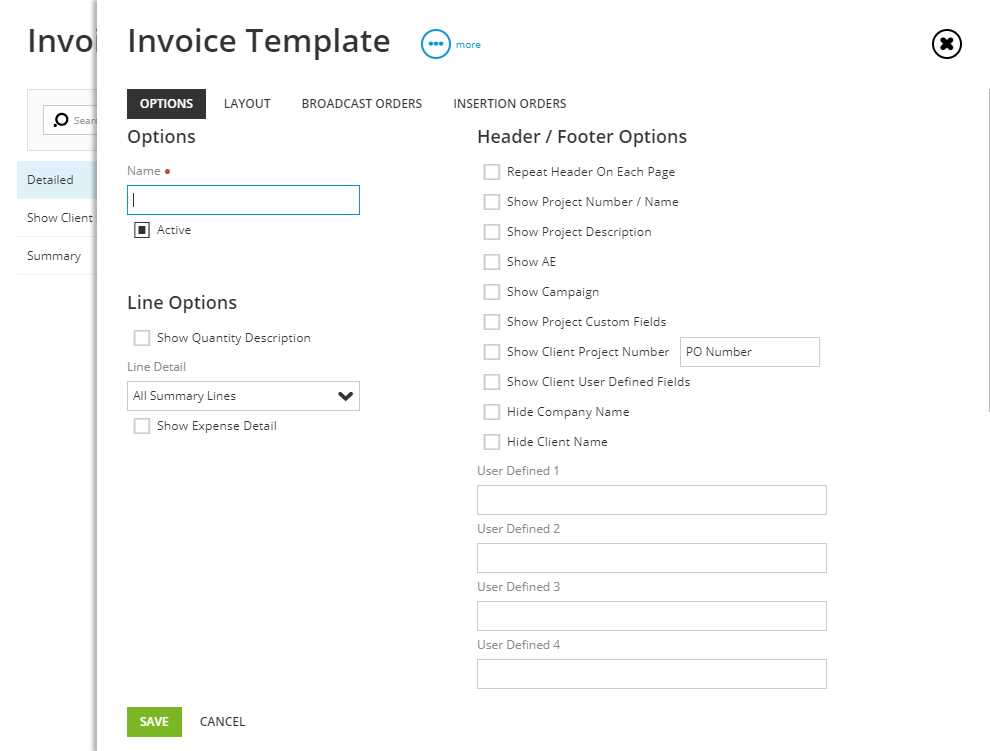 client invoice template