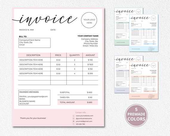 online shopping invoice template