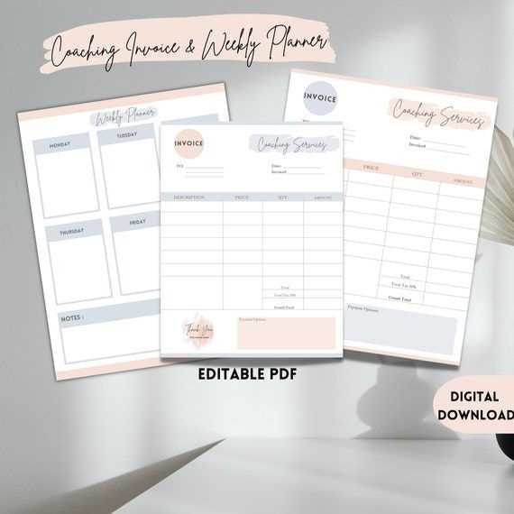 coaching invoice template