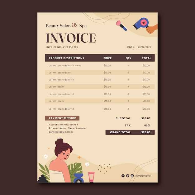 salon invoice template