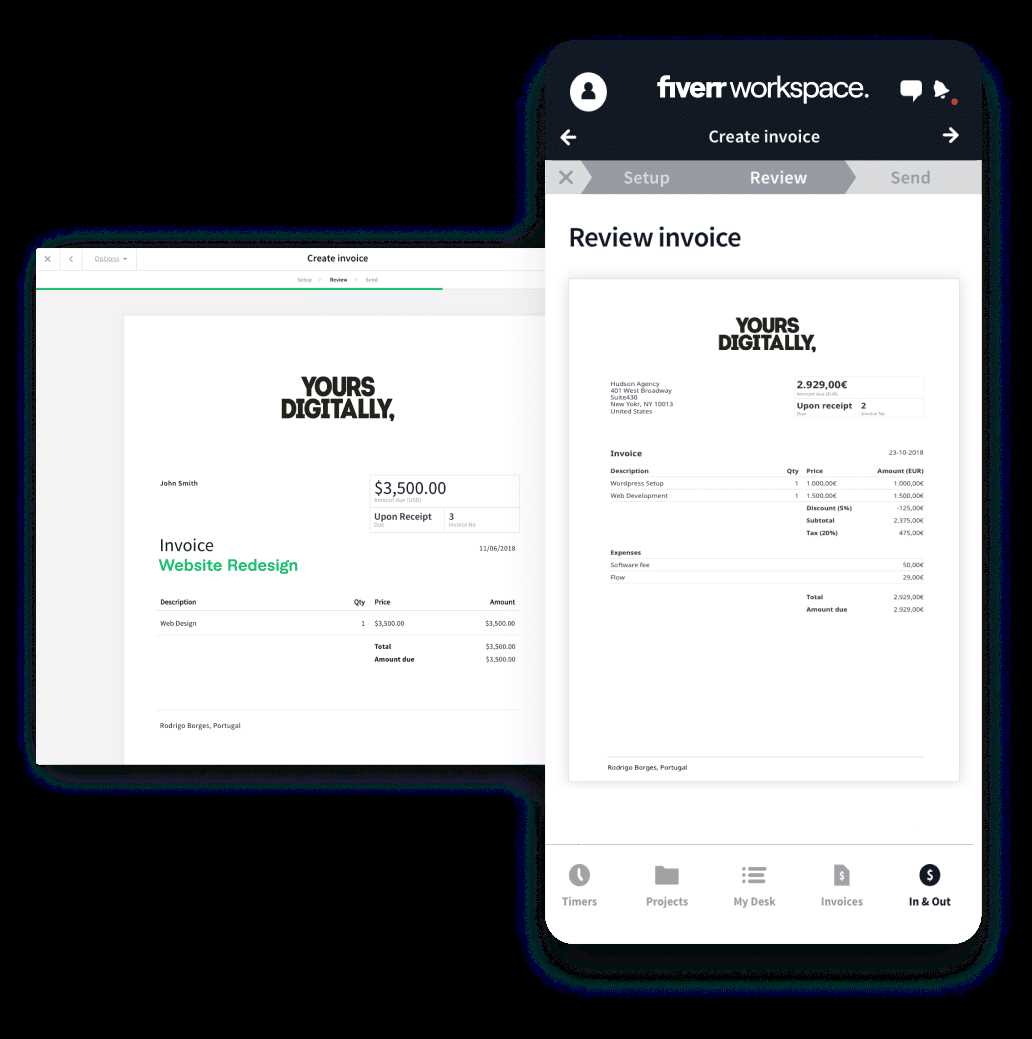 consultant invoice template