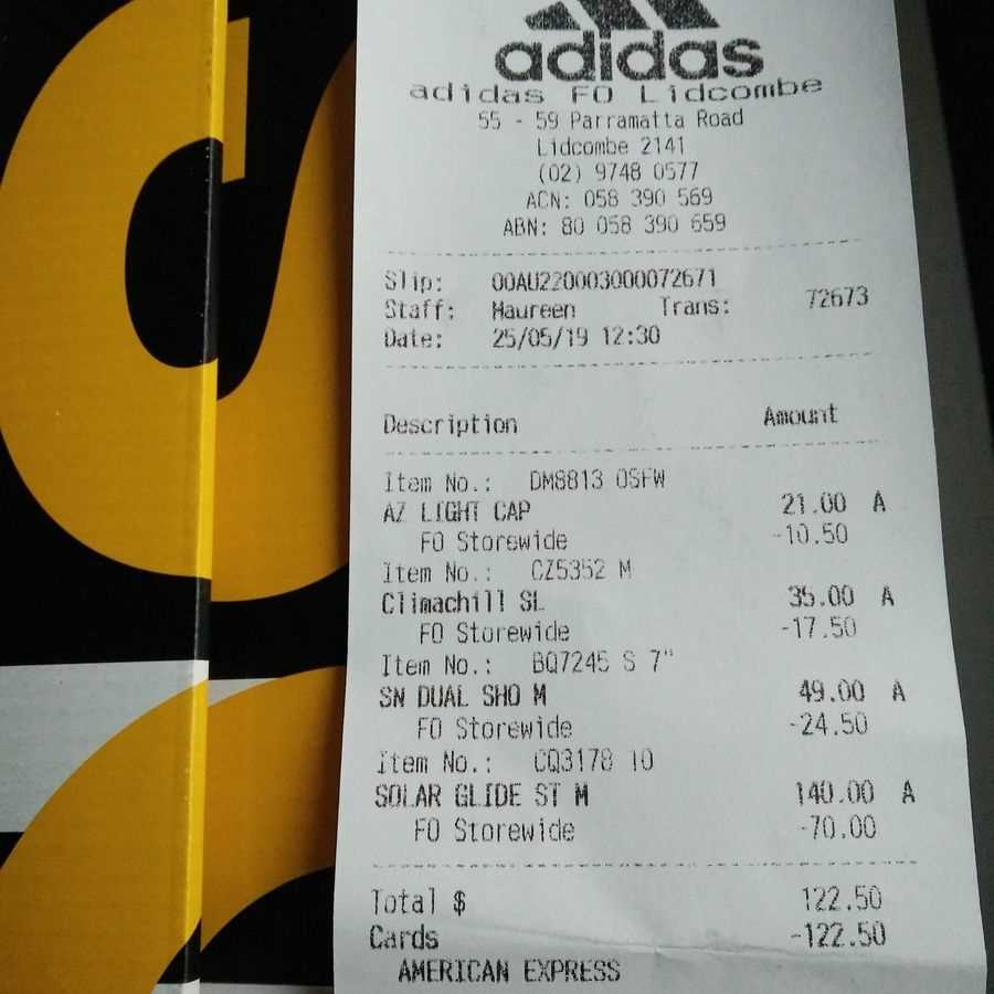 adidas invoice template